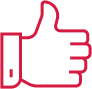 Red Thumbs Up Icon